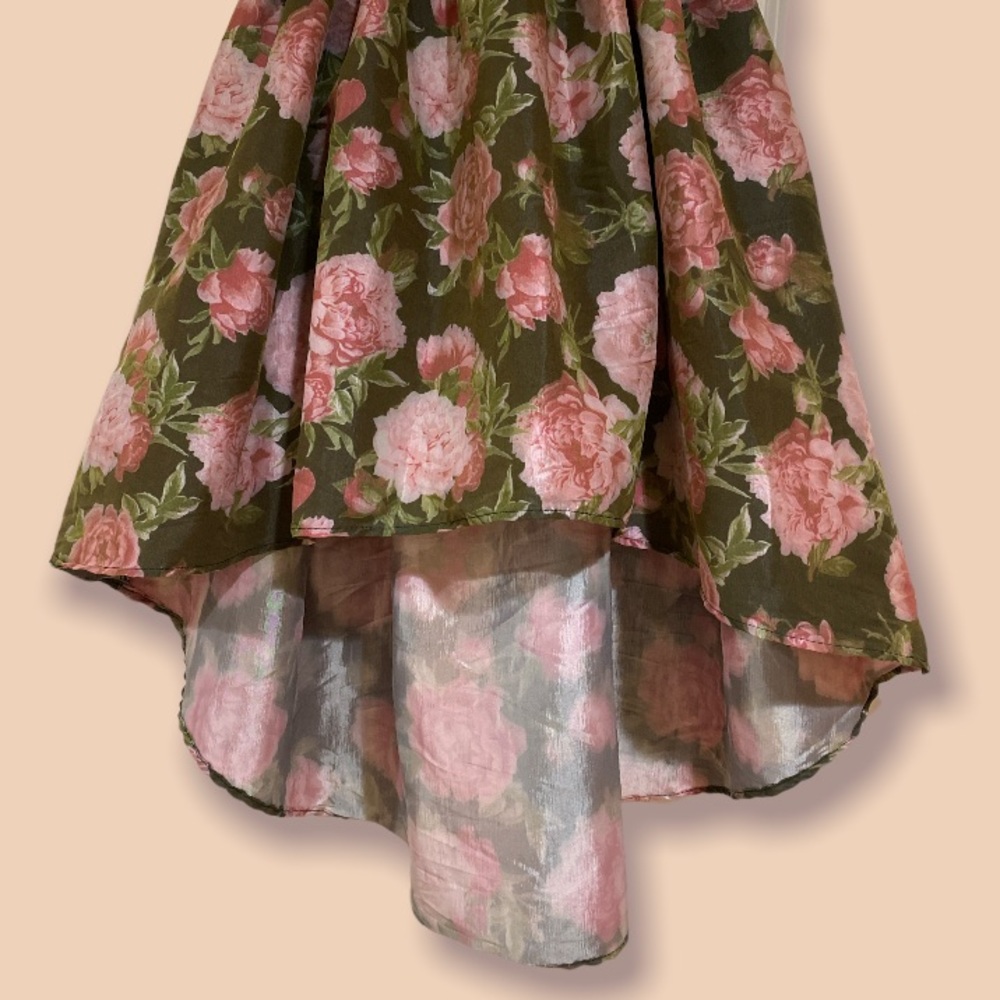 Floral High Low Skirt - Picture 5 of 7
